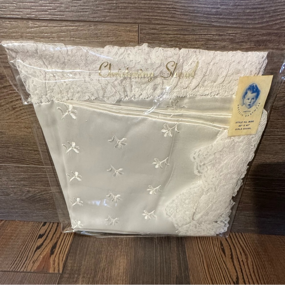 Vintage Christening Shawl
